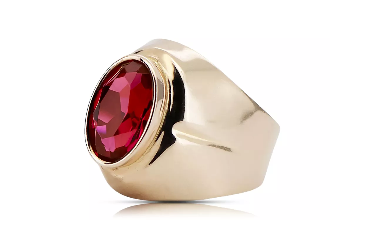 Prsten vinobraní šperky Ruby Original Vintage 14K produkt s růžovým zlatem VRC296r